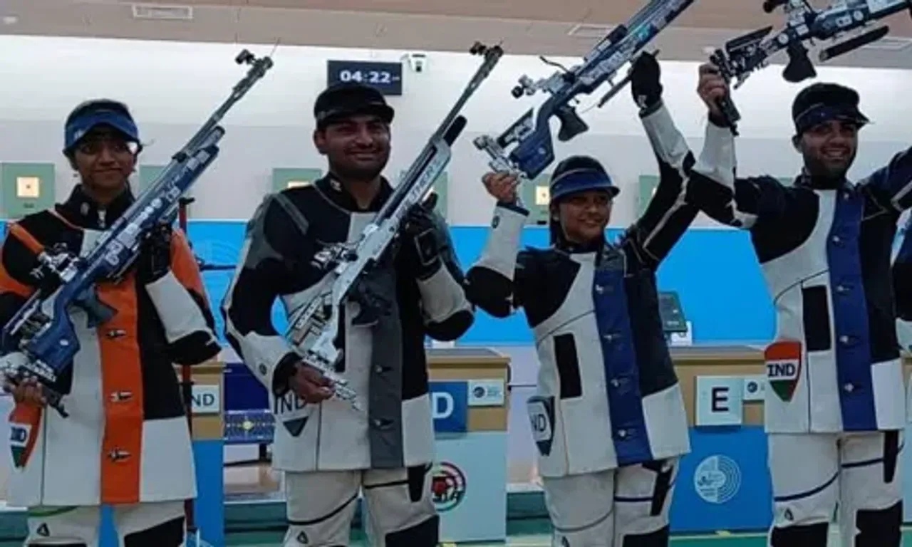 Asian Airgun Championship: India's Arjun Babuta, Mehuli Ghosh win gold medal in 10m air rifle mixed team event