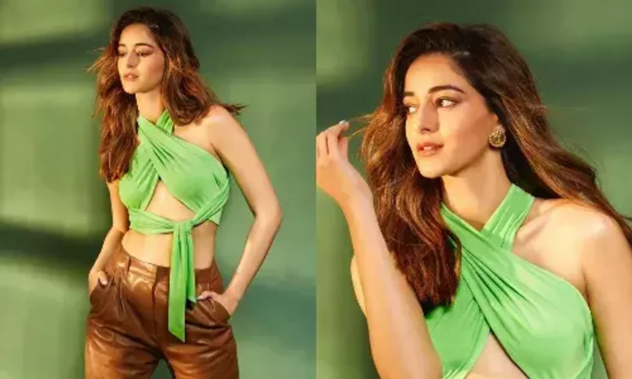 Ananya Panday slays in Green Top And Leather Pants, for Gehraiyaan's trailer launch