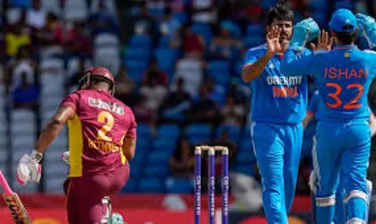 India beat West Indies by 200 runs in third ODI to win three-match series 2-1