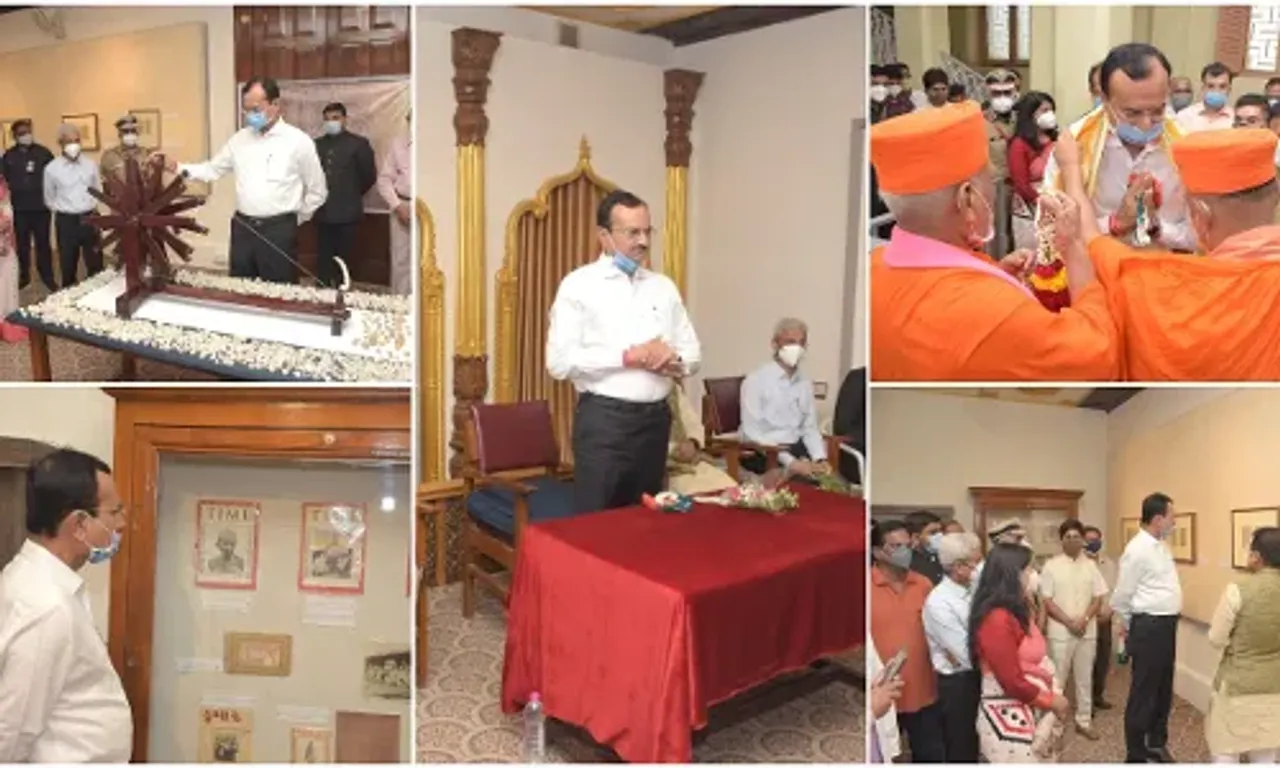 Minister of State for Home Affairs inaugurates exhibition of Gandhi paintings at Sayajibagh Museum in Vadodara