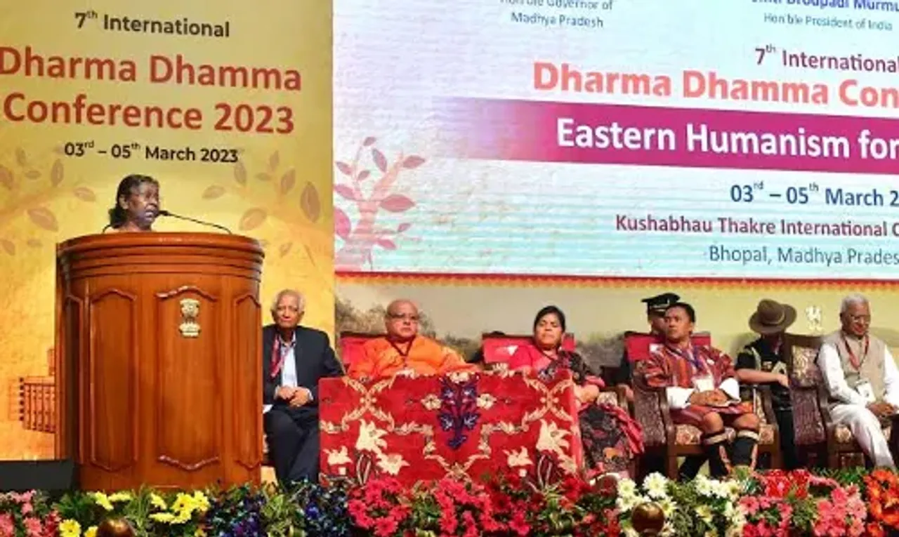 President Droupadi Murmu inaugurated International Dharma-Dhamma Conference in Bhopal, Madhya Pradesh