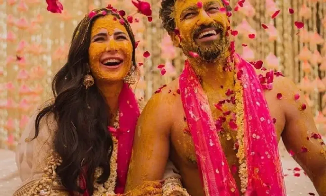 Katrina Kaif and Vicky Kaushal share pictures from Haldi ceremony and we are speechless!