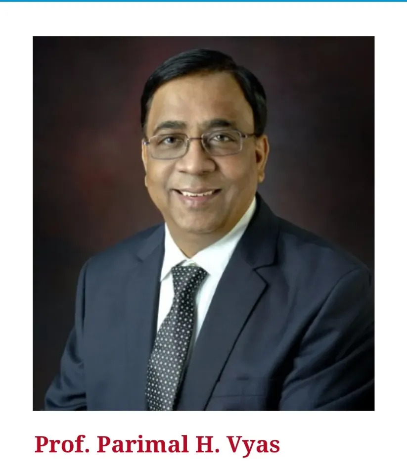 Prof.(Dr.) Parimal Vyas, Vice Chancellor, MSU Baroda was ranked third amongst the top 20 Vice Chancellors of India