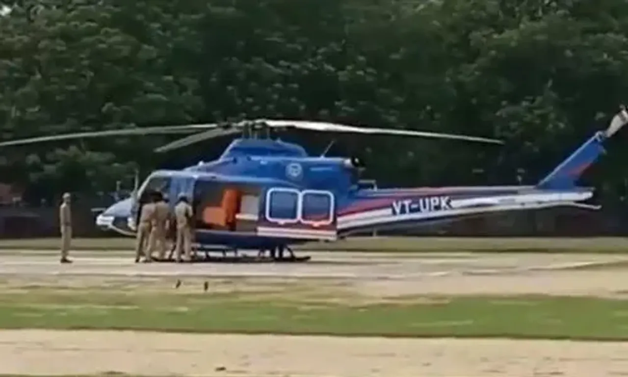 Yogi Adityanath's helicopter makes emergency lands in Varanasi after bird hit