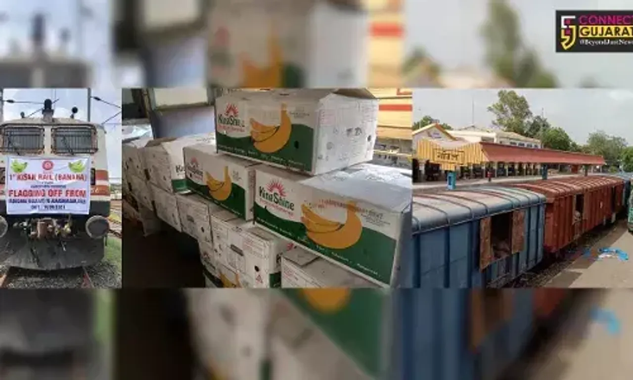 First kisan rail from Vadodara to Delhi depart with 194 tonnes Bananas