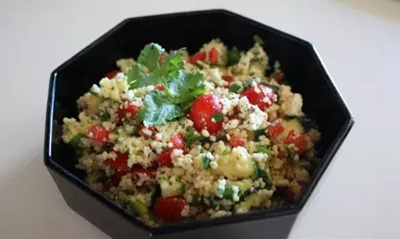 Cherry Tomato Couscous Salad Recipe: Try this recipe and enjoy the burst of flavours it offers. For all the weight watchers out there