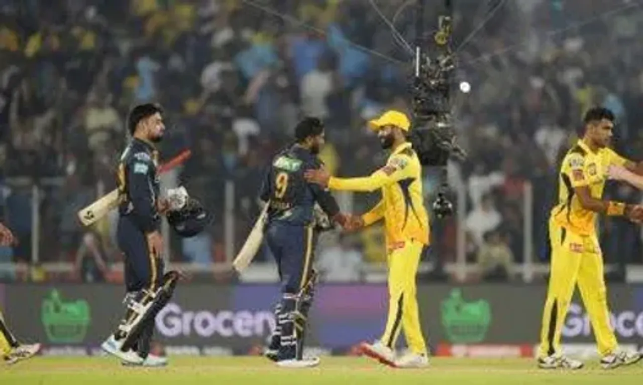 Gujarat Titans beat Chennai Super Kings in inaugural match of IPL Cricket in Ahmedabad