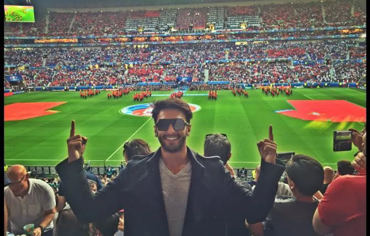 Ranveer Singh celebrated his birthday at #WalesVsPortugal semifinal
