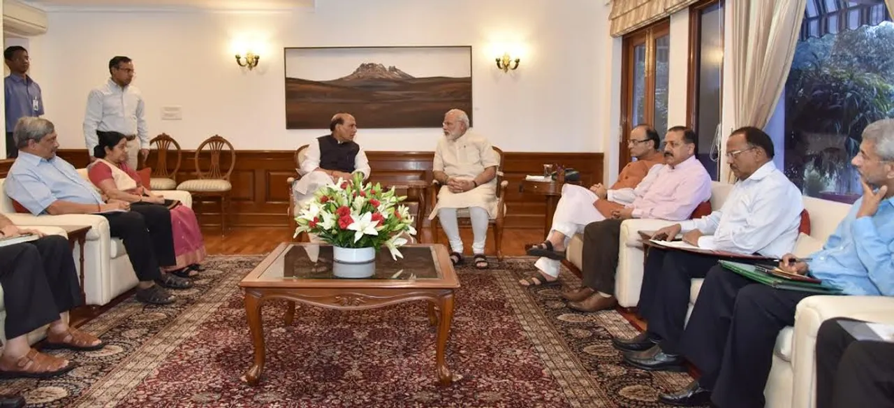 PM Narendra Modi in action on Jammu & Kashmir protests
