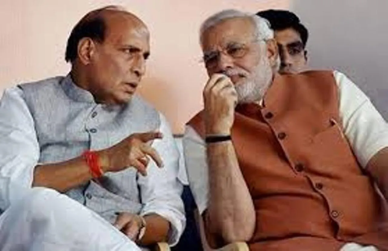 Rajnath Singh briefs Narendra Modi on Jammu and Kashmir
