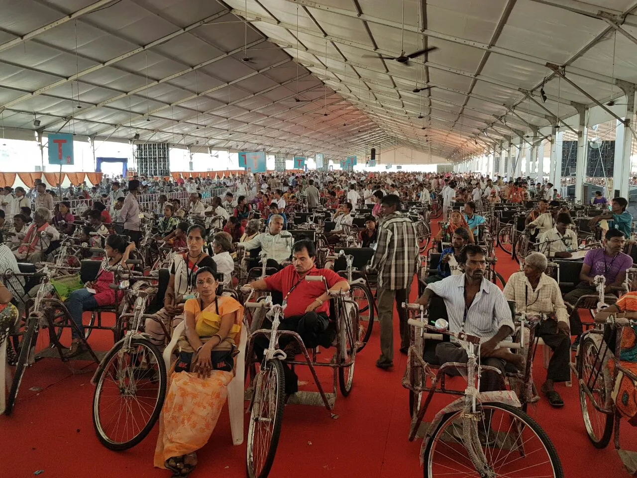 Distribution of several kits to Divyangs in Vadodara by PM Narendra Modi