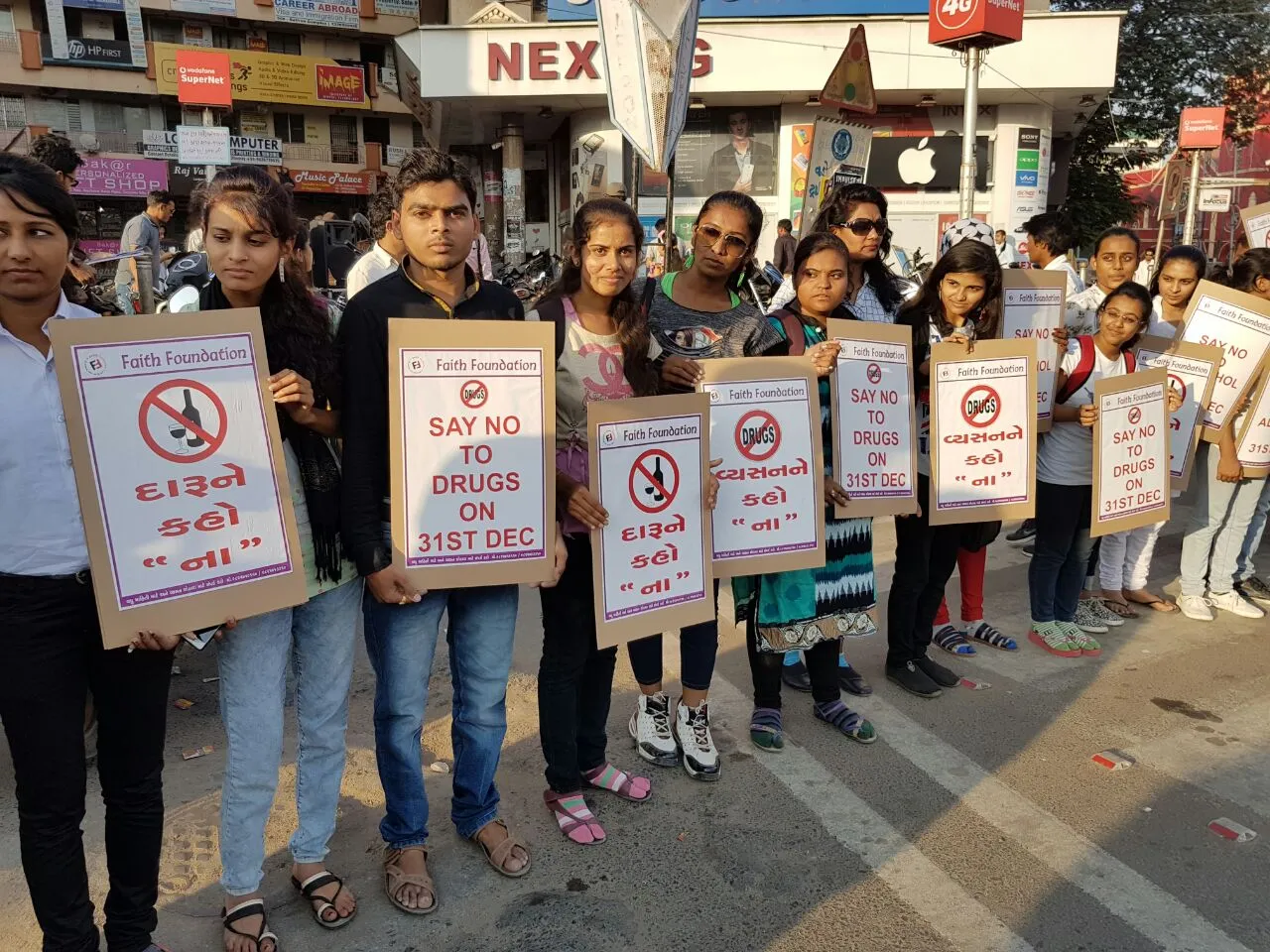 Spreading the message of alcohol free 31st Night