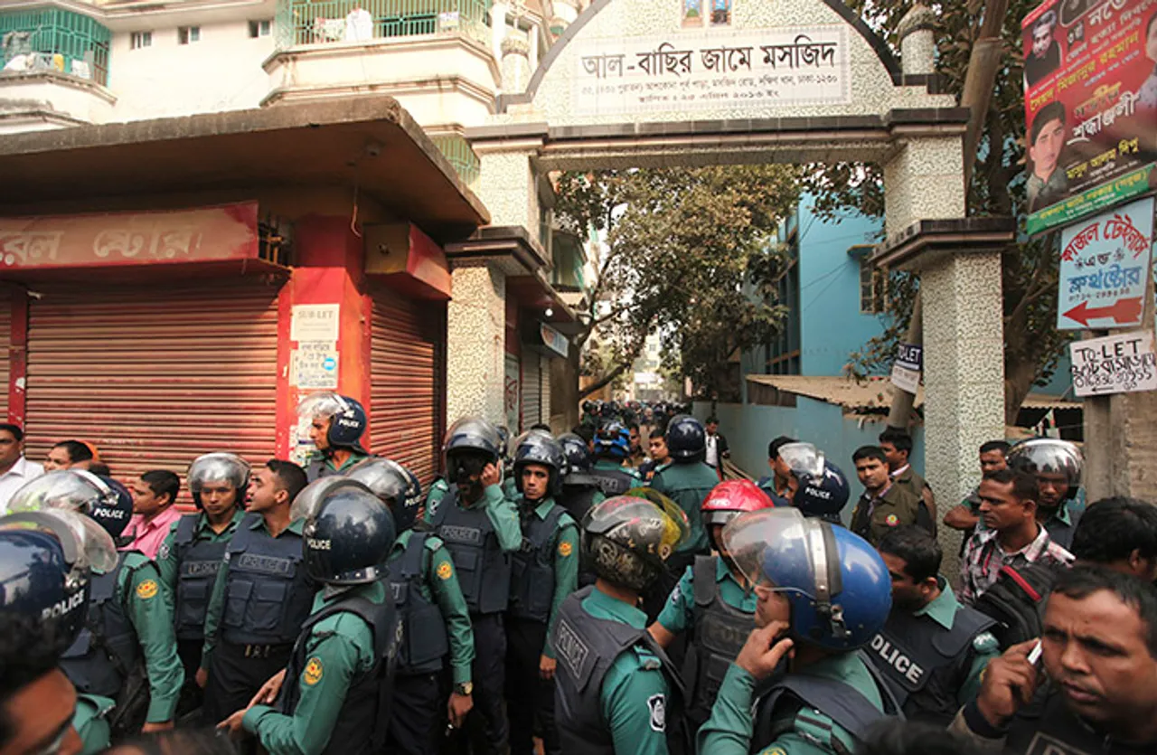 Female militant blows herself up during Dhaka raid