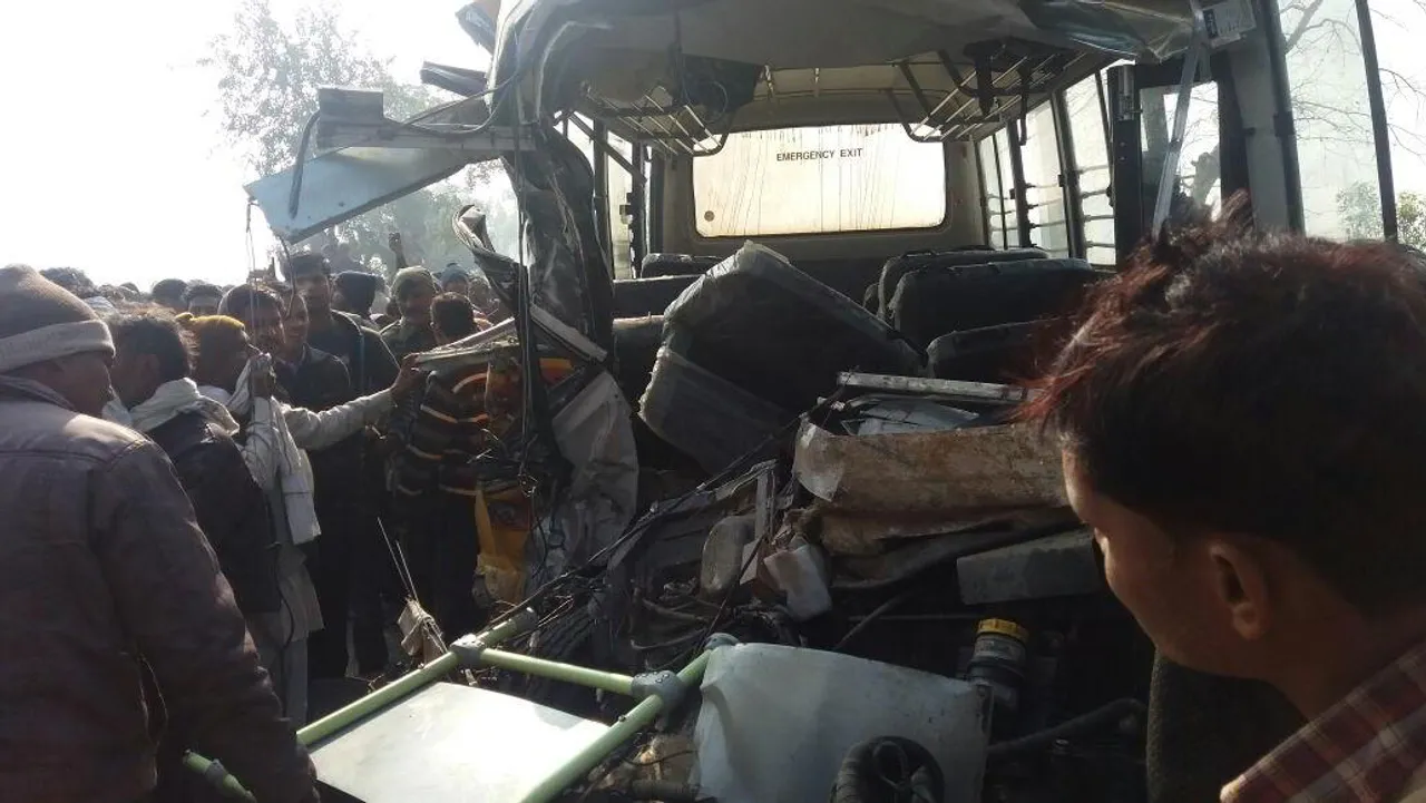 UP bus tragedy deaths rise to 25, school's licence cancelled