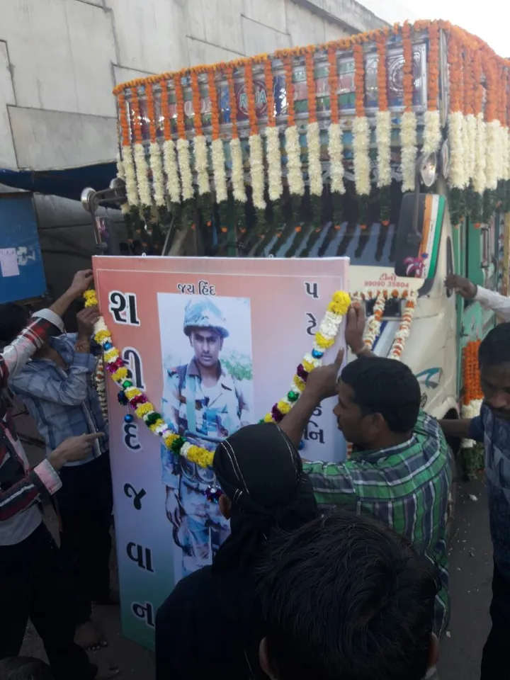 Body of Martyr Sunil Patel to arrive late evening
