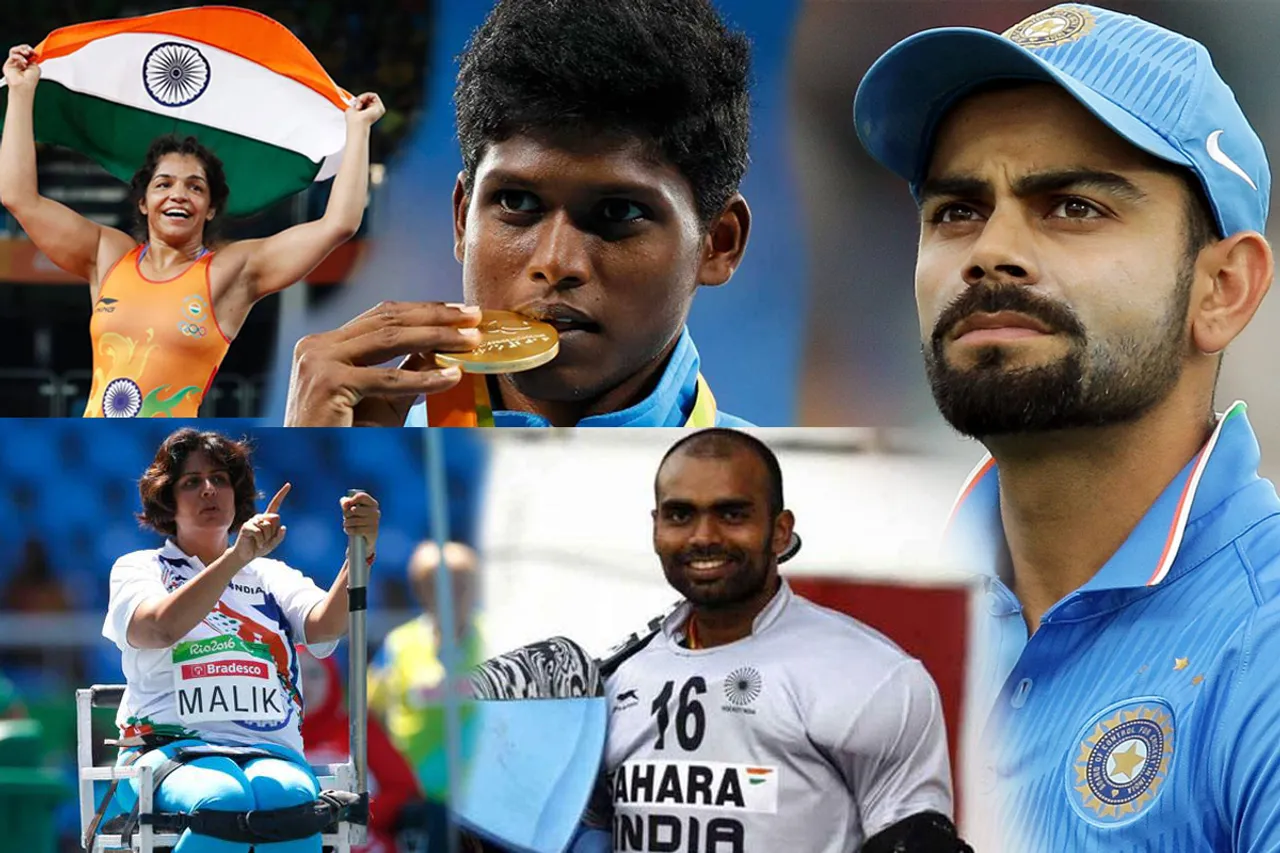 Kohli, Sreejesh, Sakshi, Deepa Malik, Thangavelu for Padma Shri