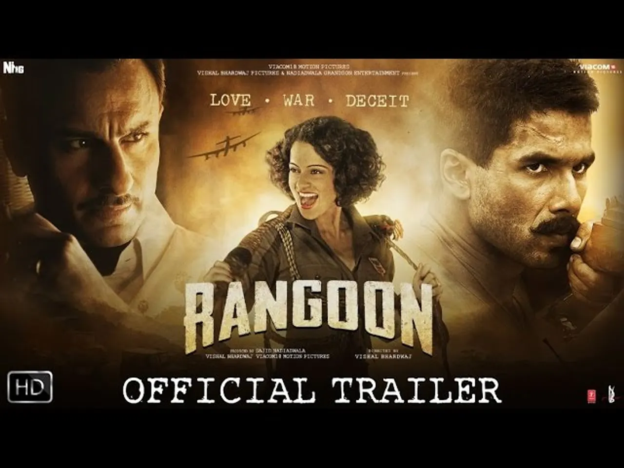 'Rangoon' trailer: Intense love notes from the time of war