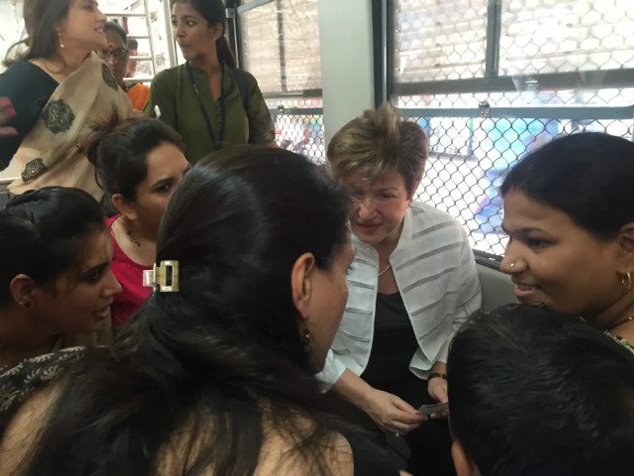 World Bank CEO commutes 2nd class in Mumbai train