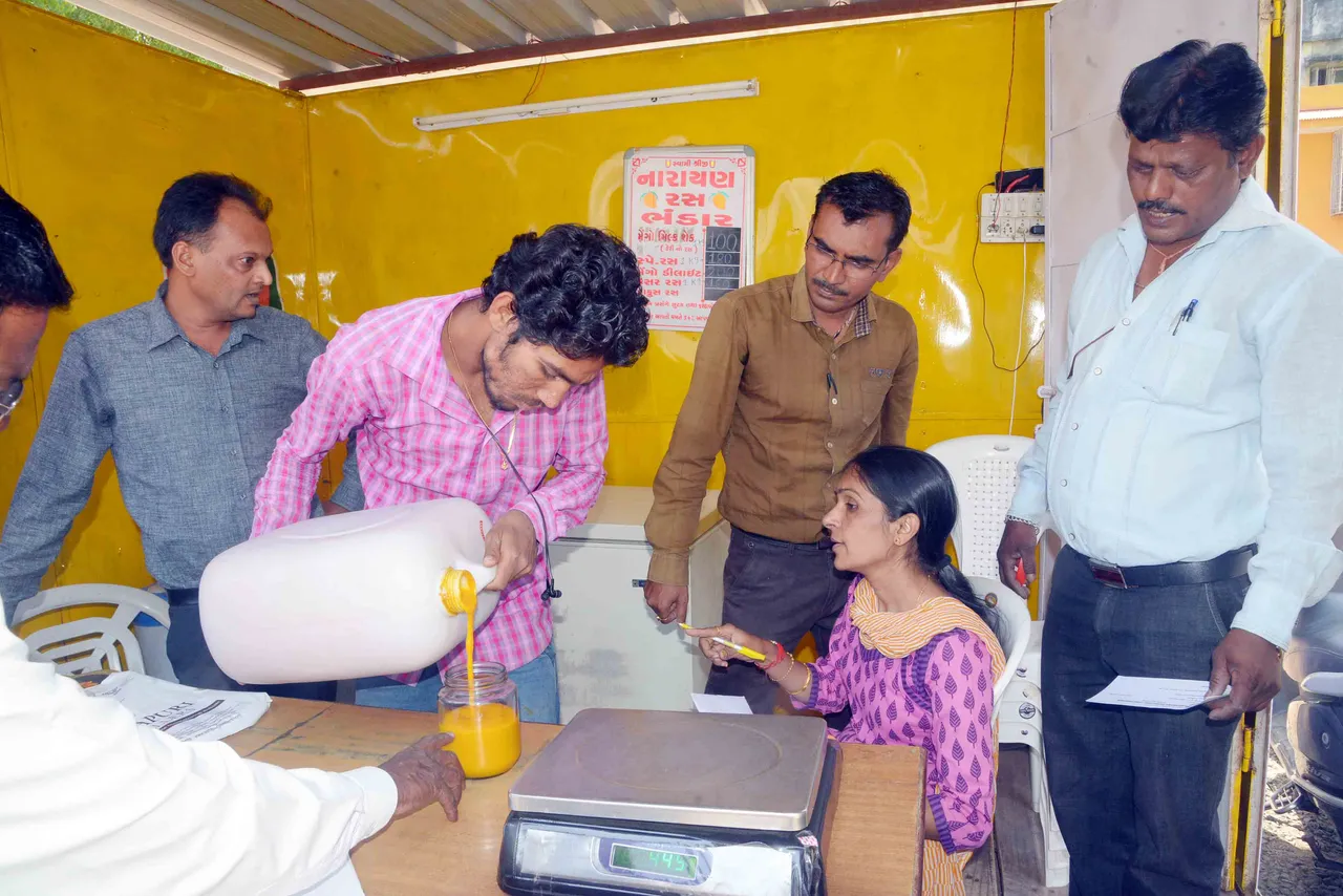 VMSS health teams checking juice centers in Vadodara