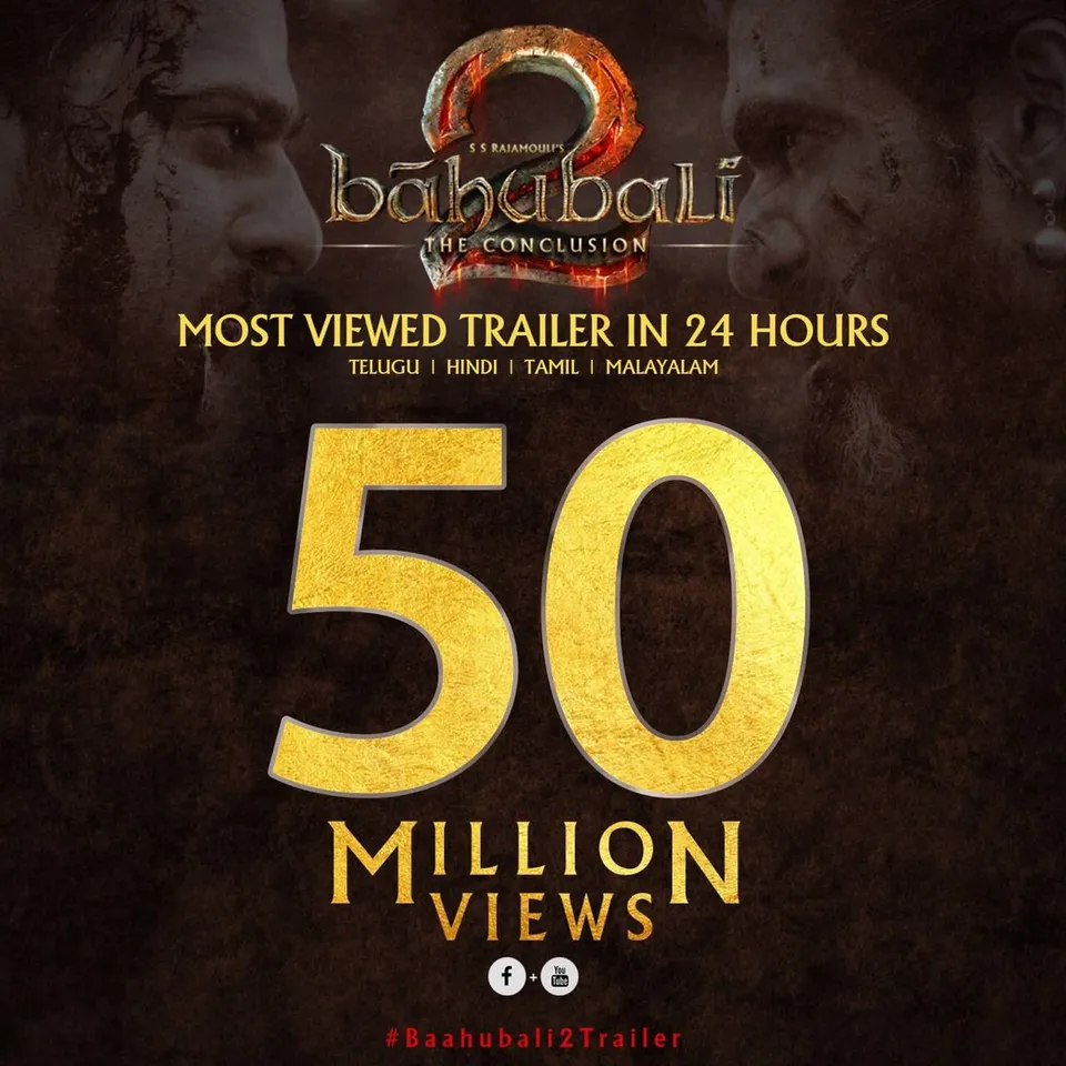 'Baahubali 2: The Conclusion' trailer clocks 50 mn views