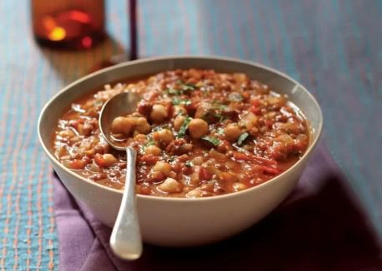 Moroccan lentil stew recipe with Raisins