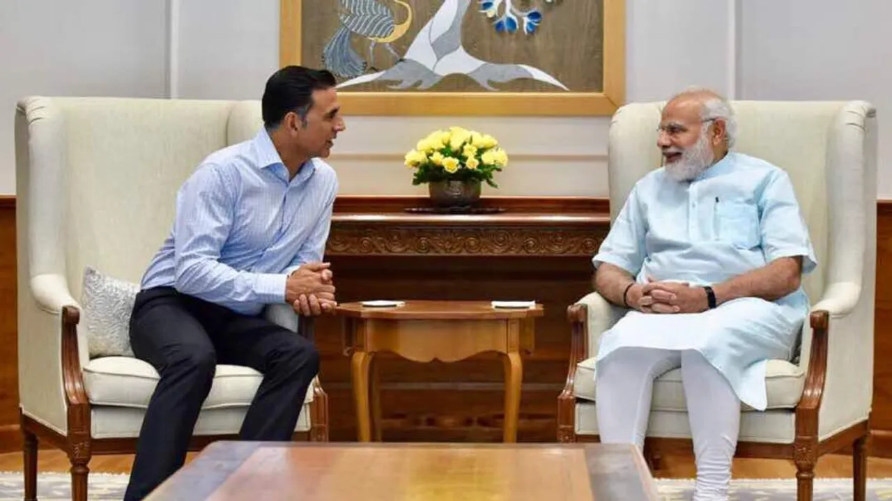 How did Akshay made PM Modi smile?