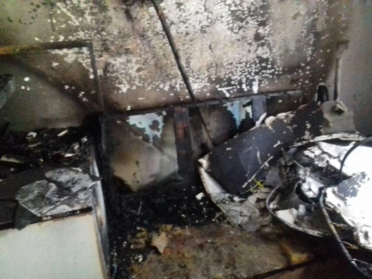 Fire inside Dena bank in Vadodara