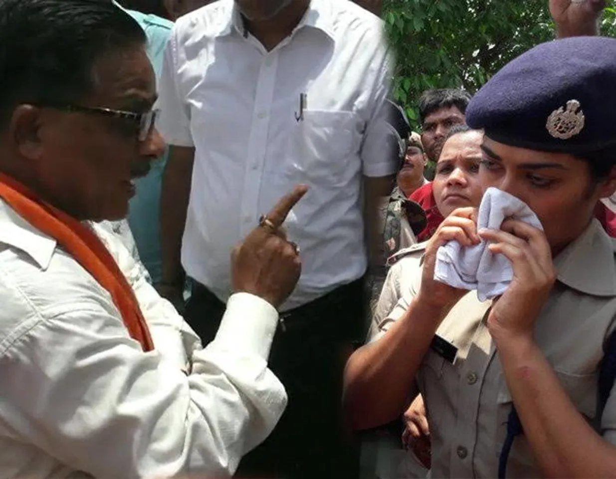 IPS Charu's tears came out on reprimanded by BJP legislator