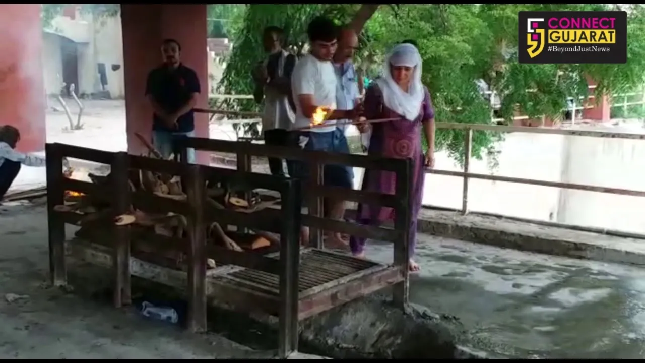 Bharuch family did cremation for pet dog