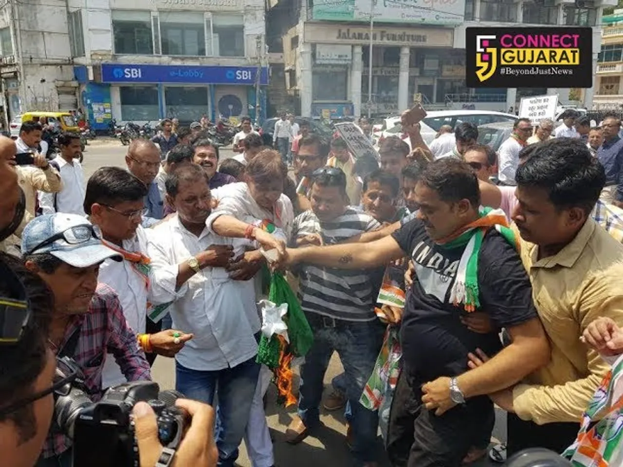 Congress protest against India Pakistan match
