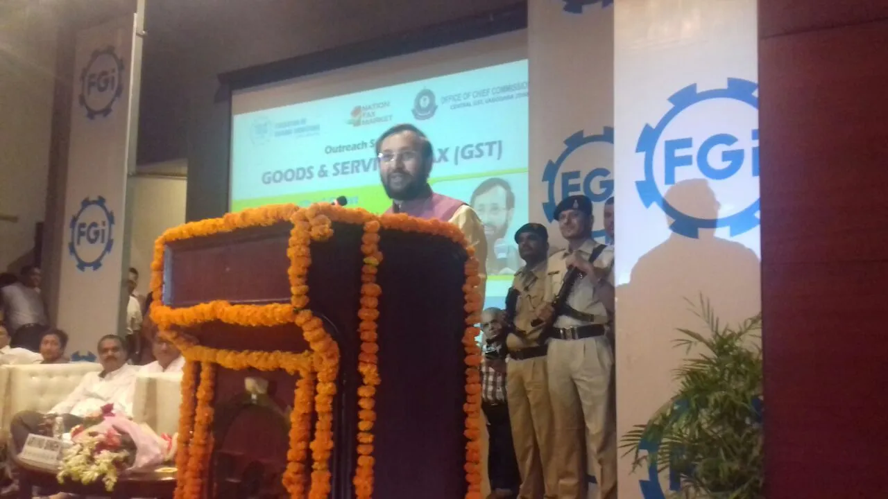 Union Minister Prakash Javadekar talked abot GST in Vadodara