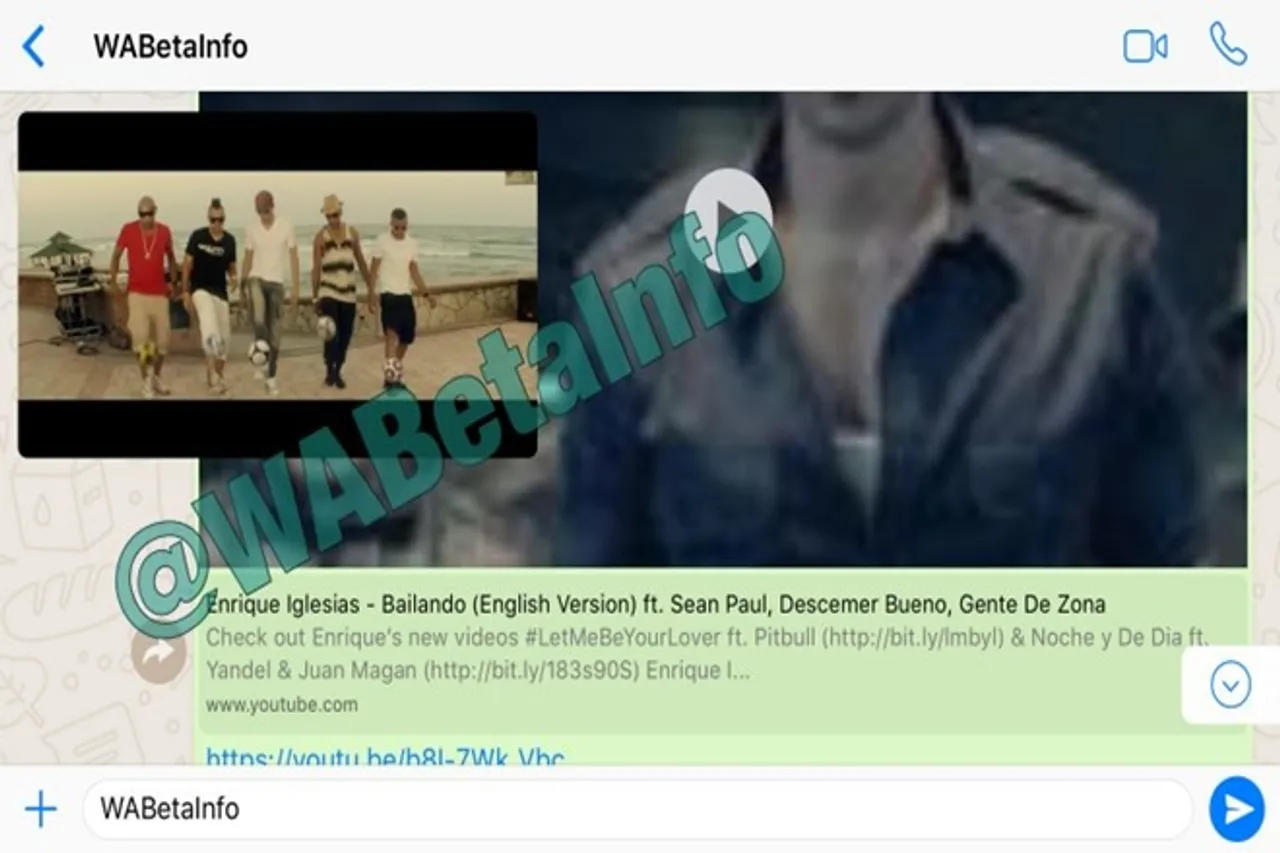 Whatsapp may soon let you play Youtube videos in app