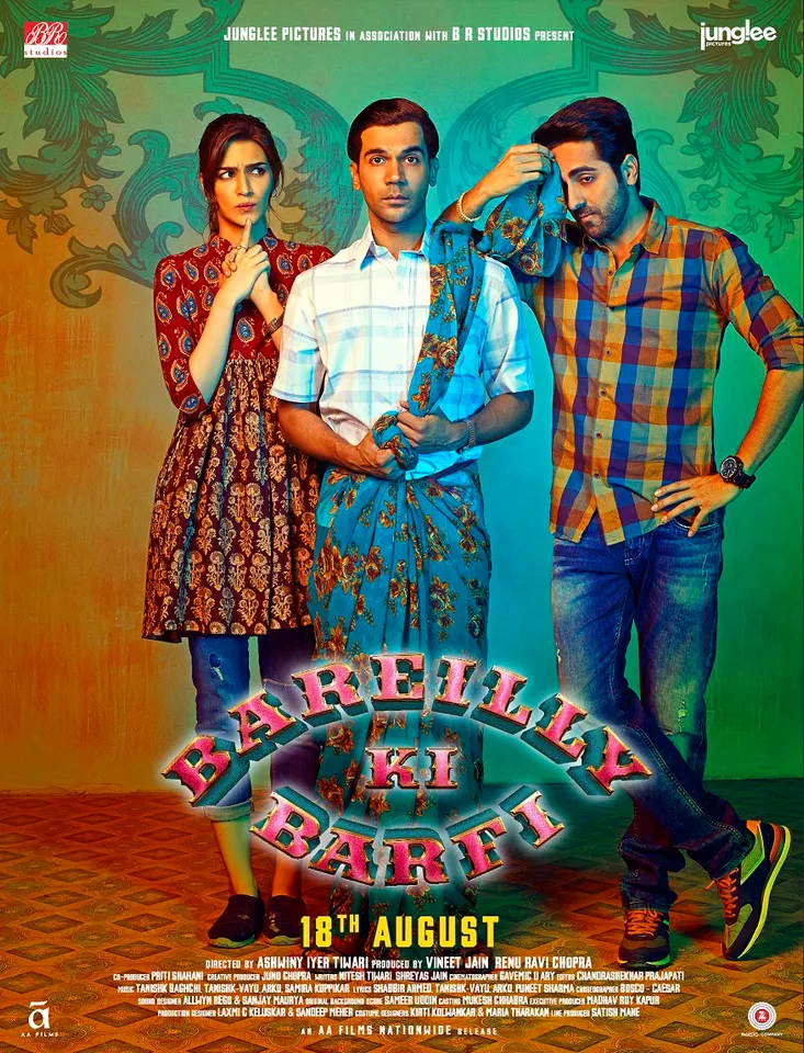 Rajkumar in Saree in the new poster of Bareilly Ki Barfi