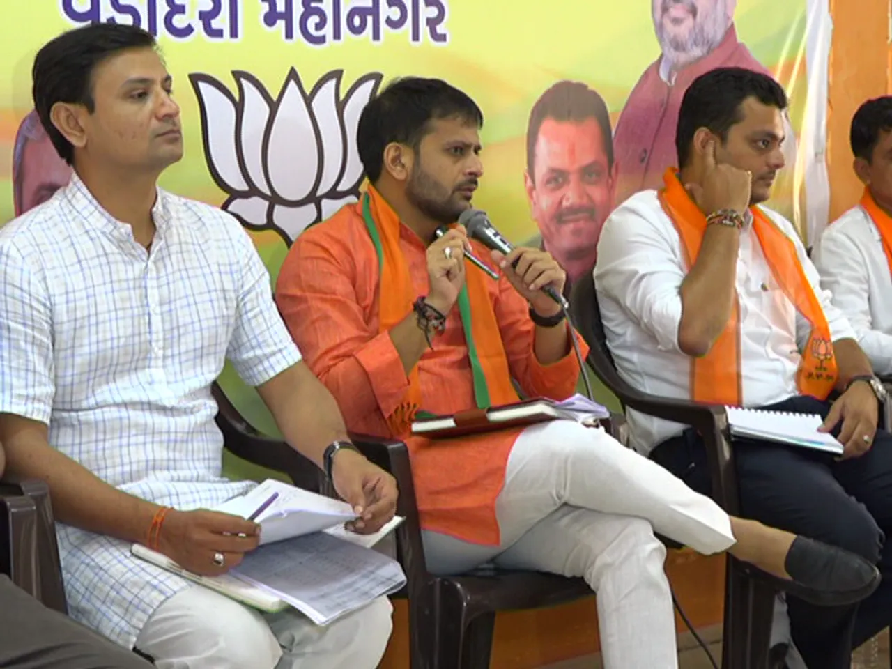 Yuva Morcha state president Dr. Rutvij Patel in Vadodara