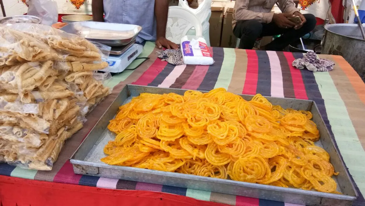 Health department checking at Fafda Jalebi shops and stalls