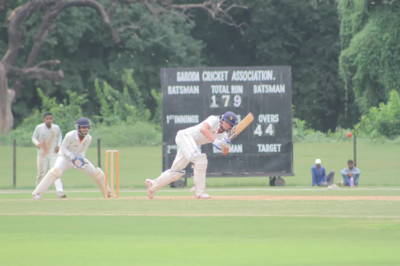 Arjun Tendulkar in Action in Vadodara