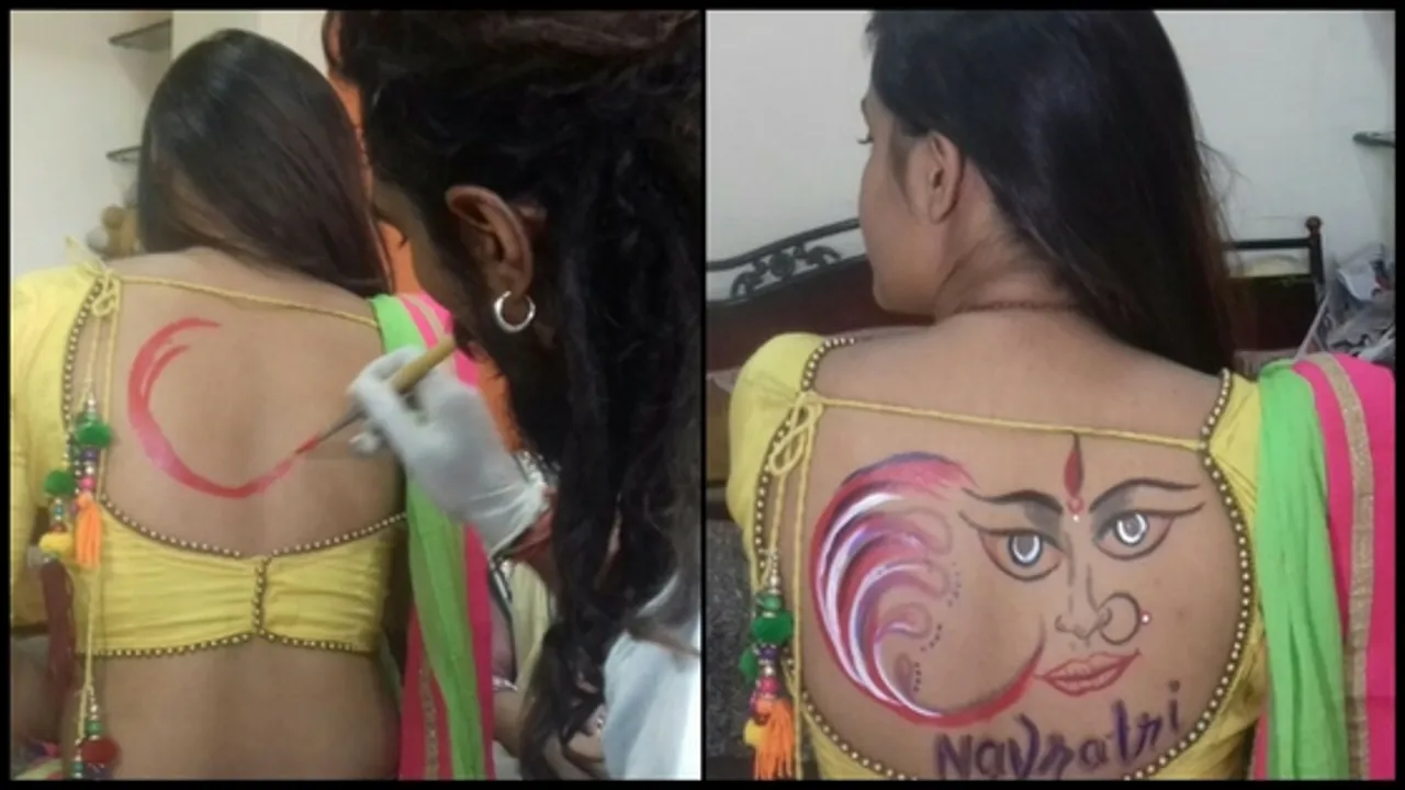 Temporary Tattoos a craze among girls during Navratri