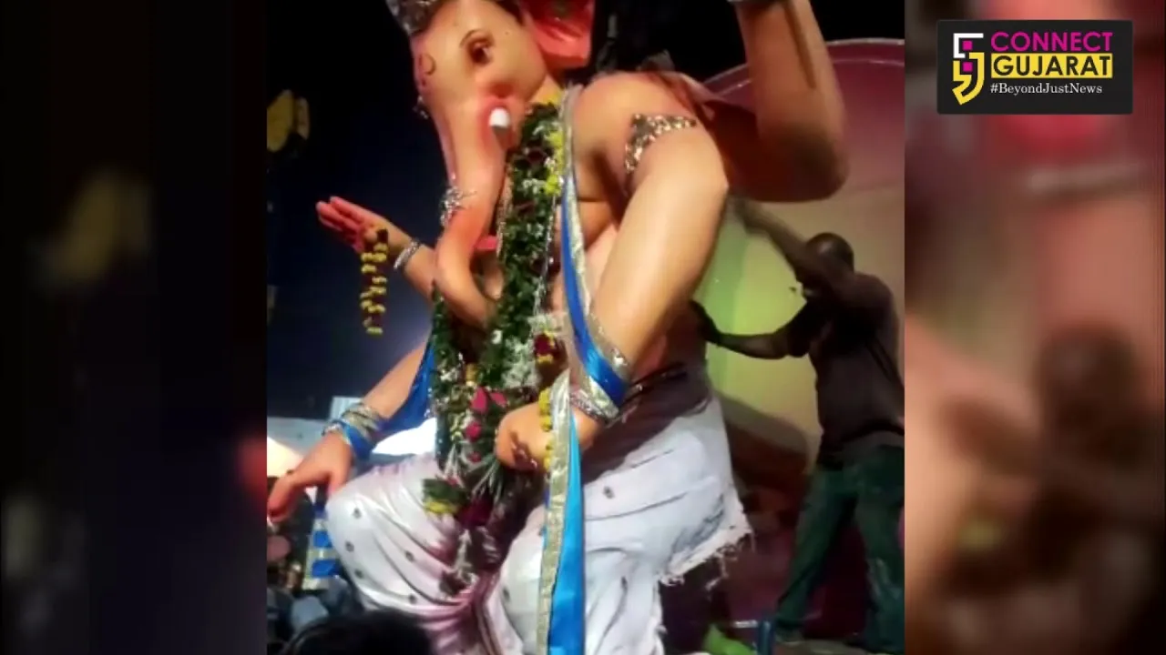 2 injured after Ganesh idol fell on them in Vadodara