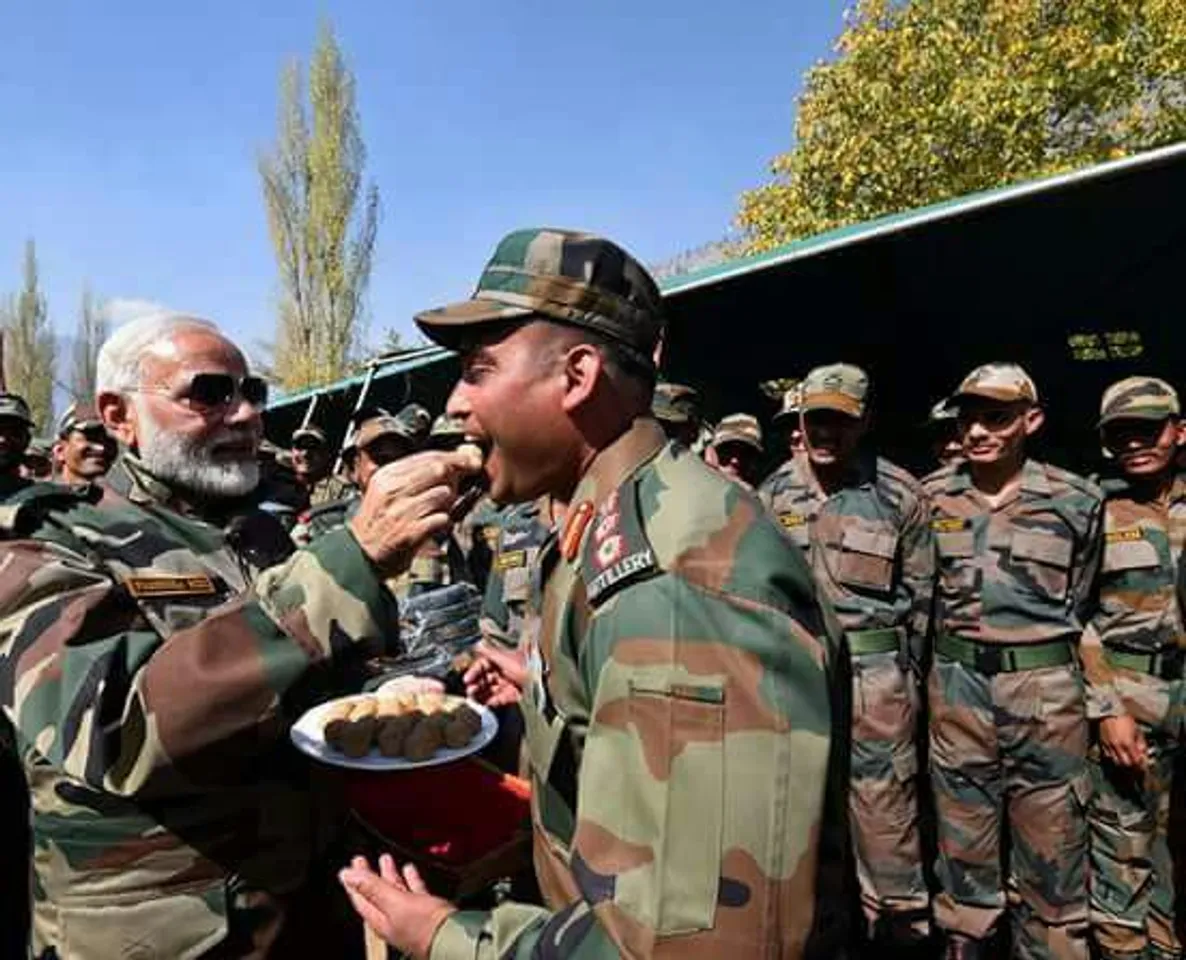 Modi celebrates Diwali at LoC in J&K’s