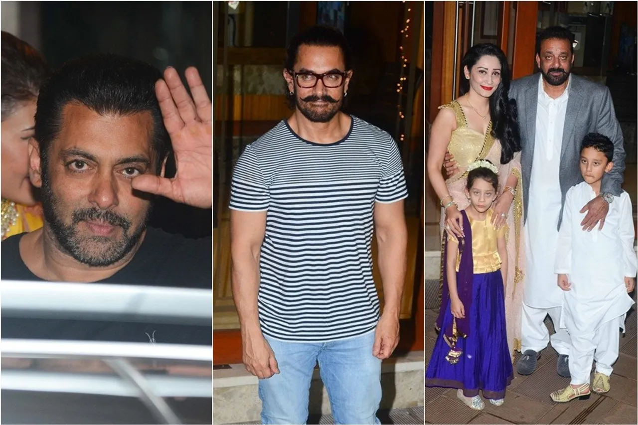 Salman, Aamir attends Sanjay Dutt’s  Diwali party