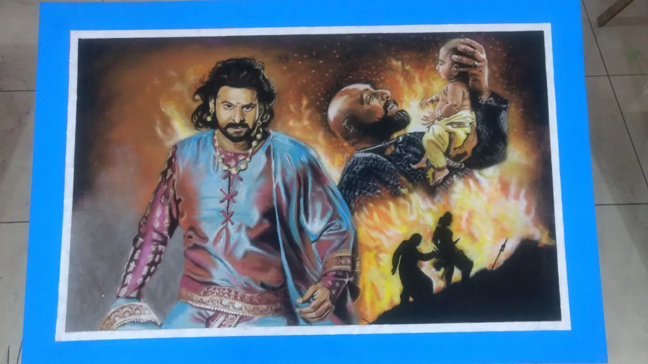 Rangoli exhibition of students from non artistic background