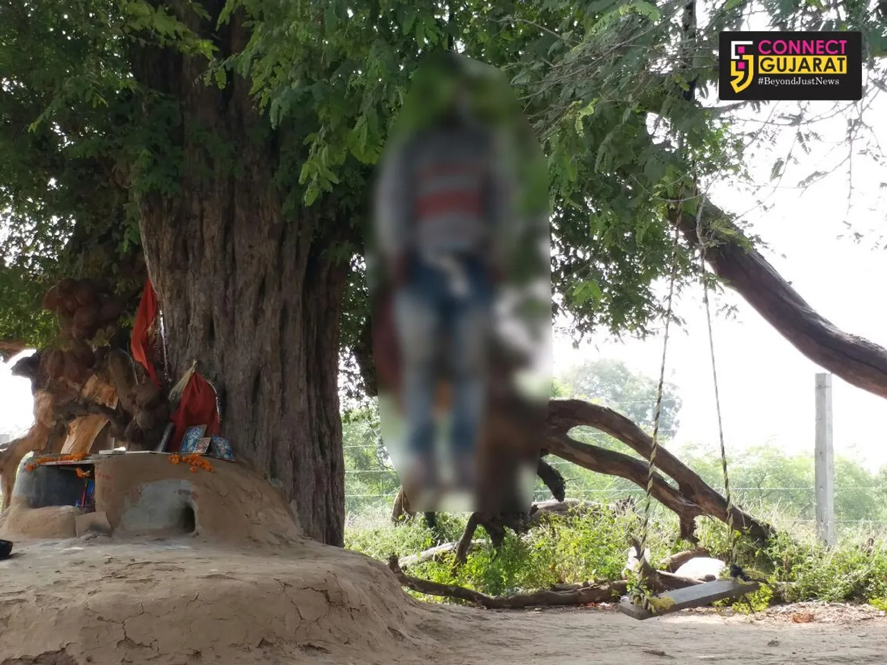 Dead body of a youth hanging on the route of CM