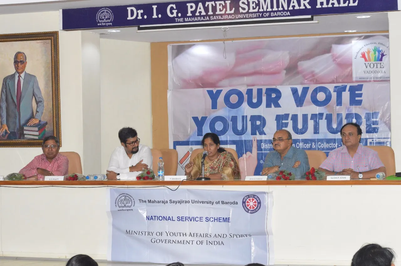 Voting awareness programme at MSW faculty in MSU Baroda