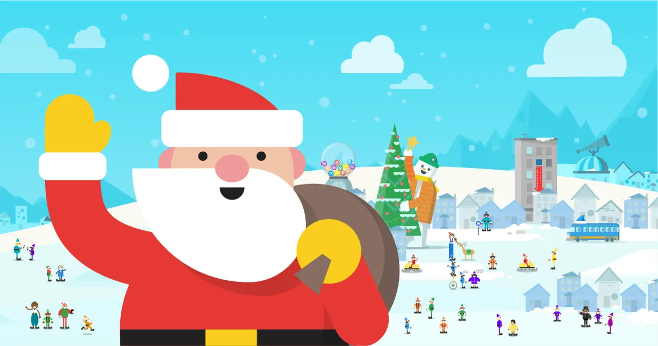 Know Santa Clause's location and destination of next delivery by Google's Santa Tracker