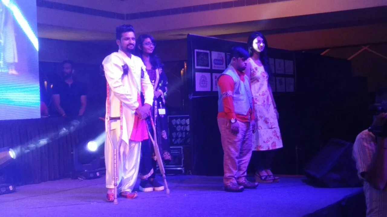 Divyangs walk on ramp showcasing designer outfits
