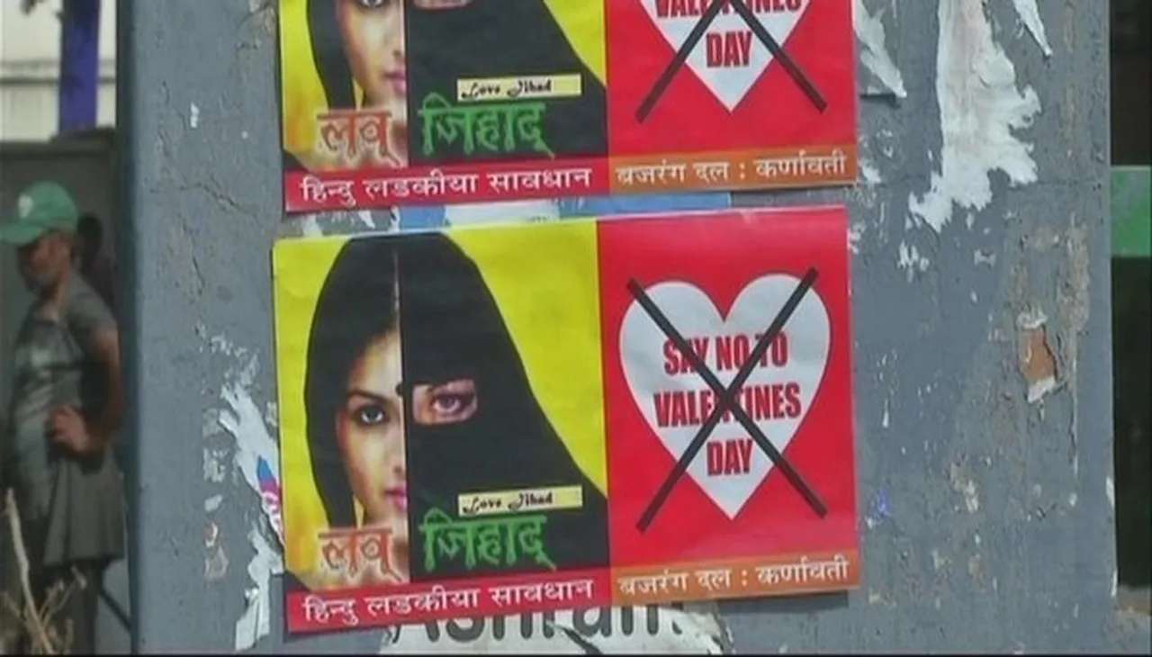 Bajrang Dal poster, 'Hindu girls alert' before Valentine's Day