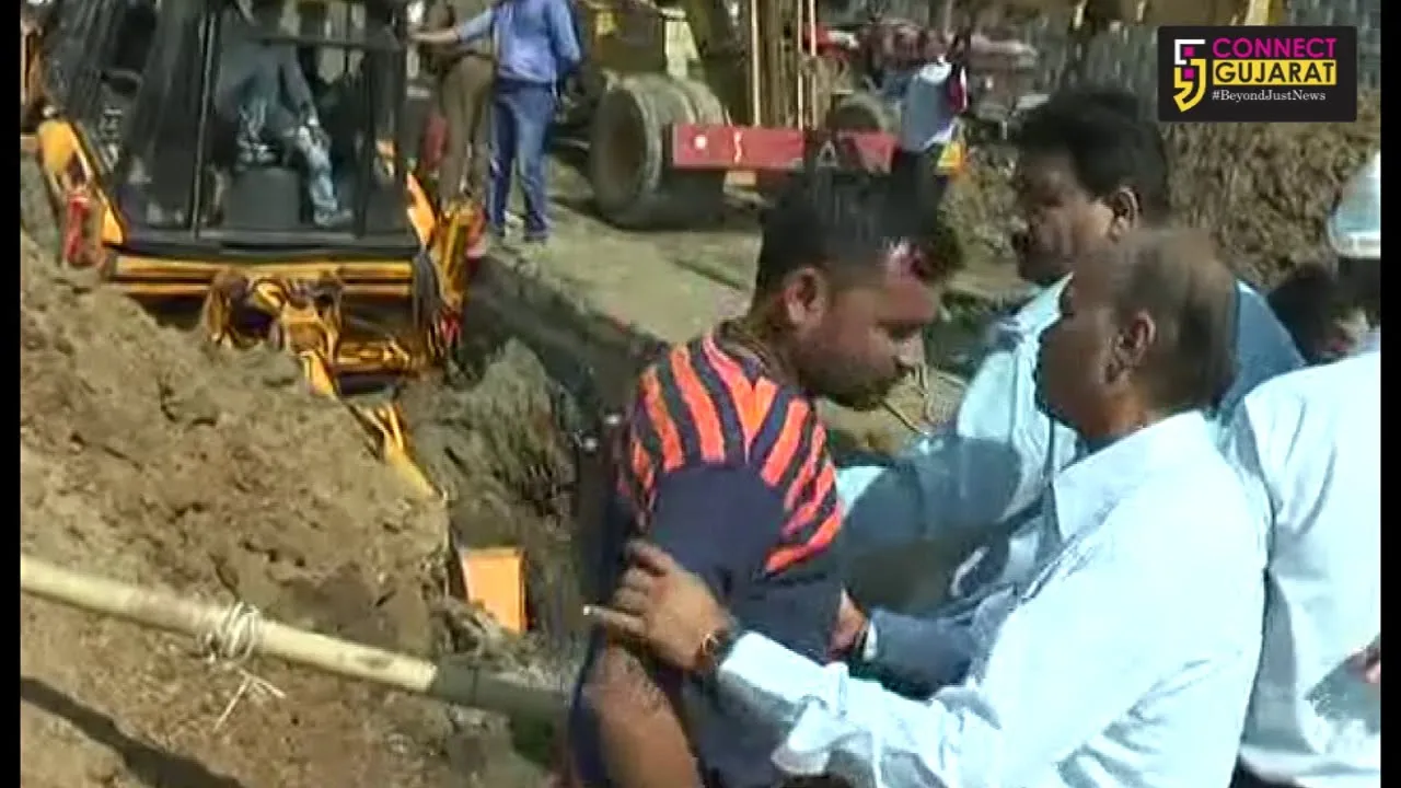 Three workers rescued after trapped inside while repairing leakage in water pipeline