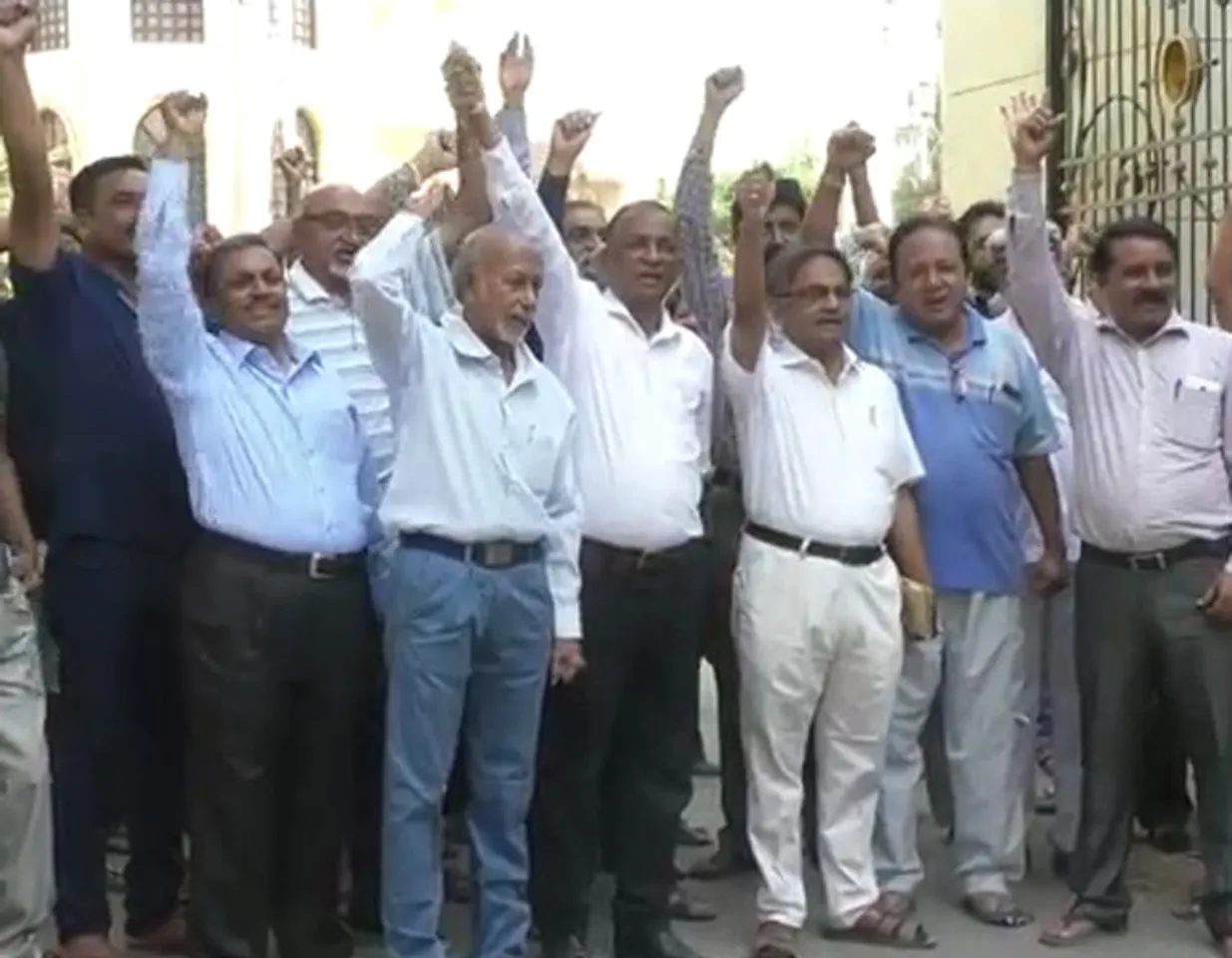Shilalekh society residents protest against Bullet train project