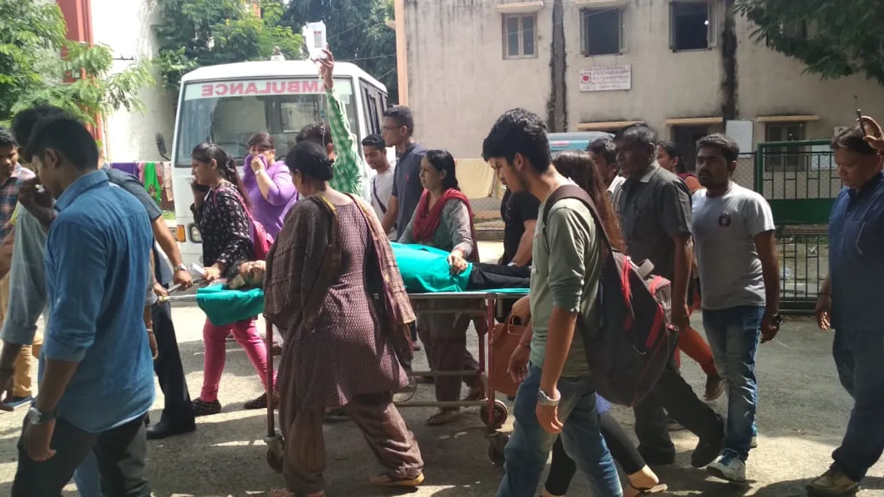 FYBA girl student injured after window grill fell on her head
