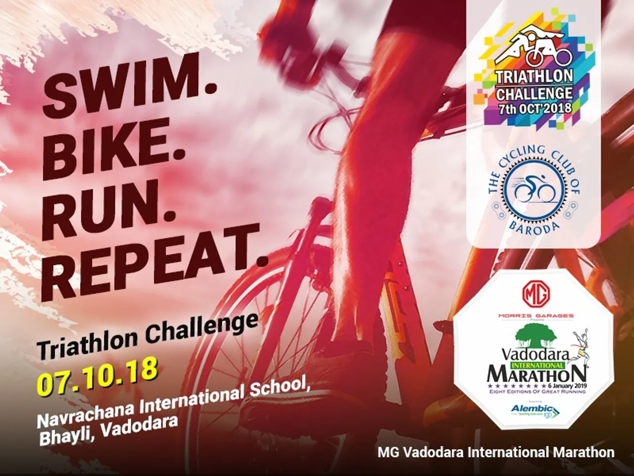 Olympic & Super Sprint Triathlon at Navrachna International School, Vasna (NISV) on 7th October, 2018 Sunday